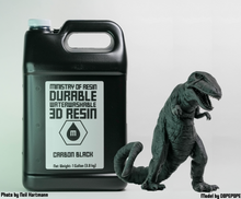 Load image into Gallery viewer, Durable Carbon Black - 1 Gallon of 405nm Water Washable, Non Brittle LCD SLA Resin
