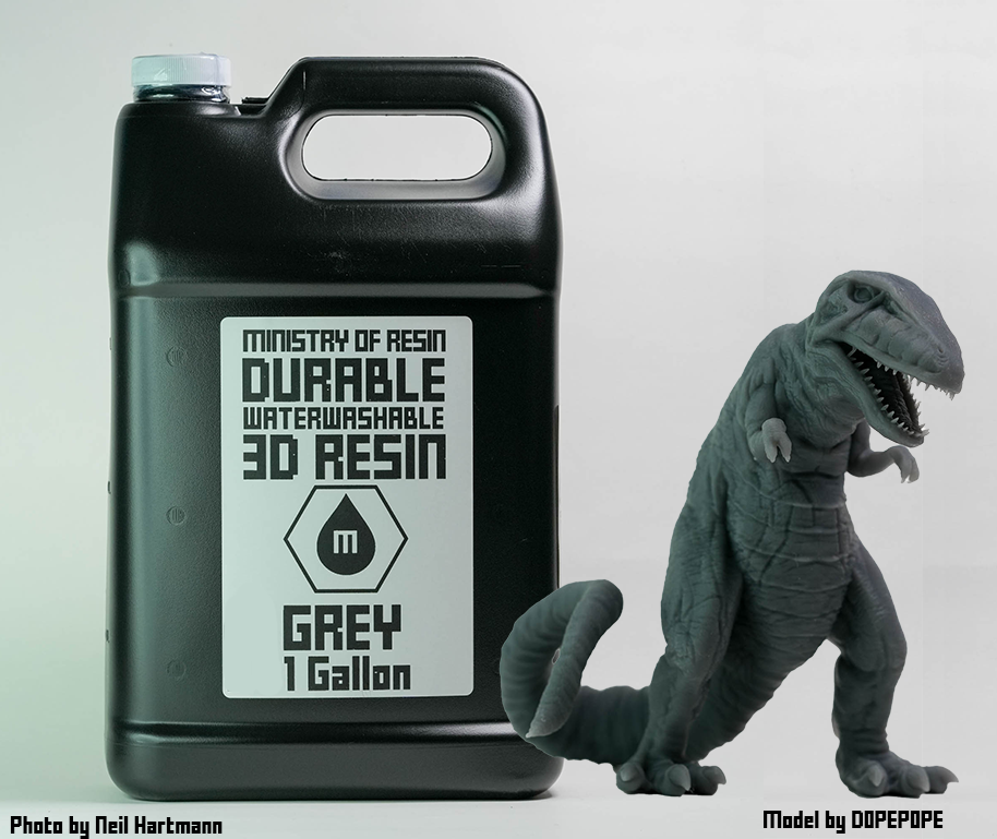 Durable Grey - 1 Gallon of 405nm Water Washable, Non Brittle LCD SLA R –  Ministry of Resin