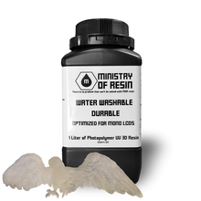 Load image into Gallery viewer, MOR Water Washable Durable Translucent Quartz Color, 1kg of Non Brittle LCD SLA Resin