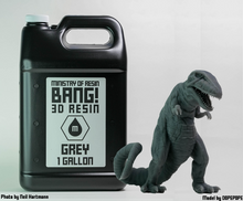 Load image into Gallery viewer, Bang! Impact Resistant mSLA 3D Resin - Grey - 1 Gallon Bottle
