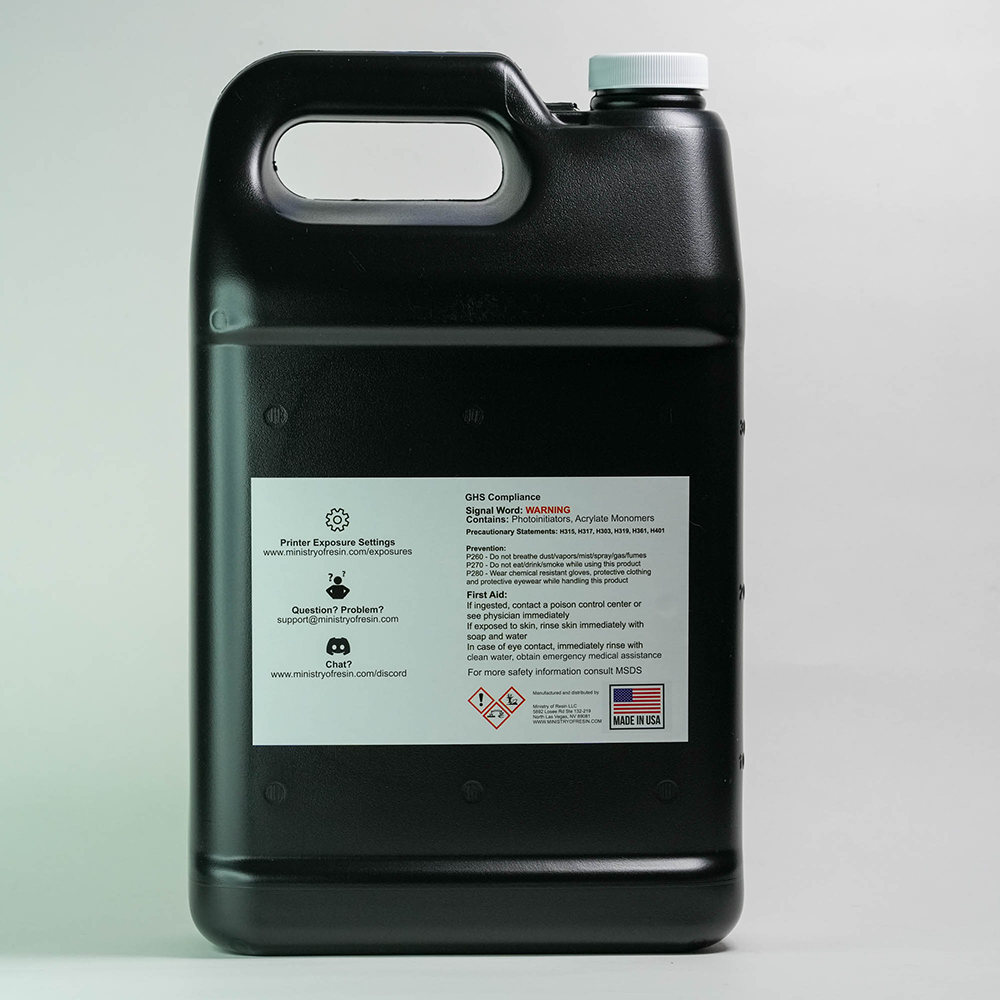 Durable Grey - 1 Gallon of 405nm Water Washable, Non Brittle LCD SLA R –  Ministry of Resin