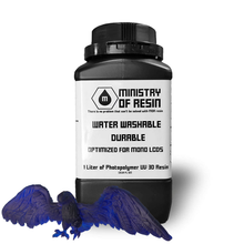 Load image into Gallery viewer, MOR Water Washable Durable Translucent Ocean Blue - 1kg of Non Brittle LCD SLA Resin
