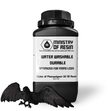 Load image into Gallery viewer, MOR Water Washable Durable Resin - Carbon Black - 1Kg of 405nm LCD Photopolymer Resin
